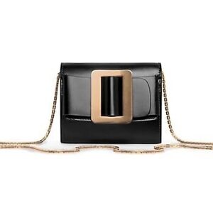 BOYY Buckle Leather Wallet On Chain black